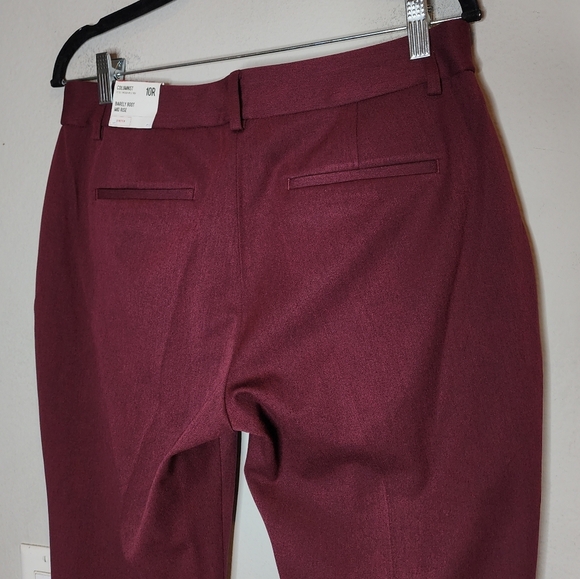 NWT Express Columnist Barely Boot Maroon Trousers Women's Size 10 Dress Pant - Picture 6 of 16
